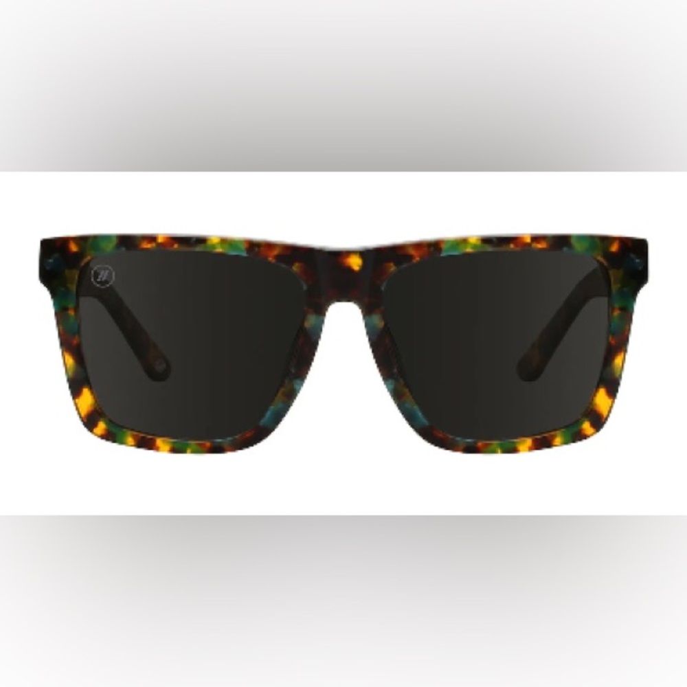 Blenders Romeo Stone Breaker Tortoiseshell Rectangular Sunglasses Dark Lenses